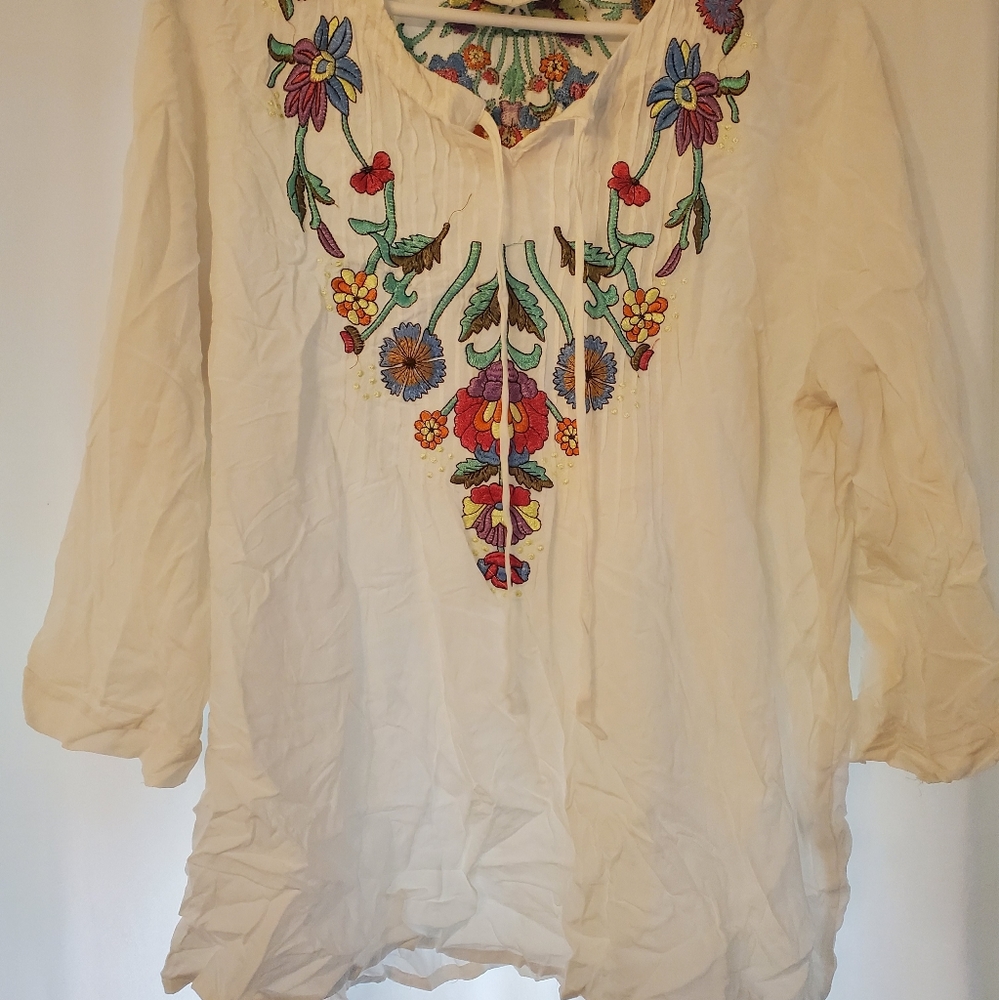 Embroidered top